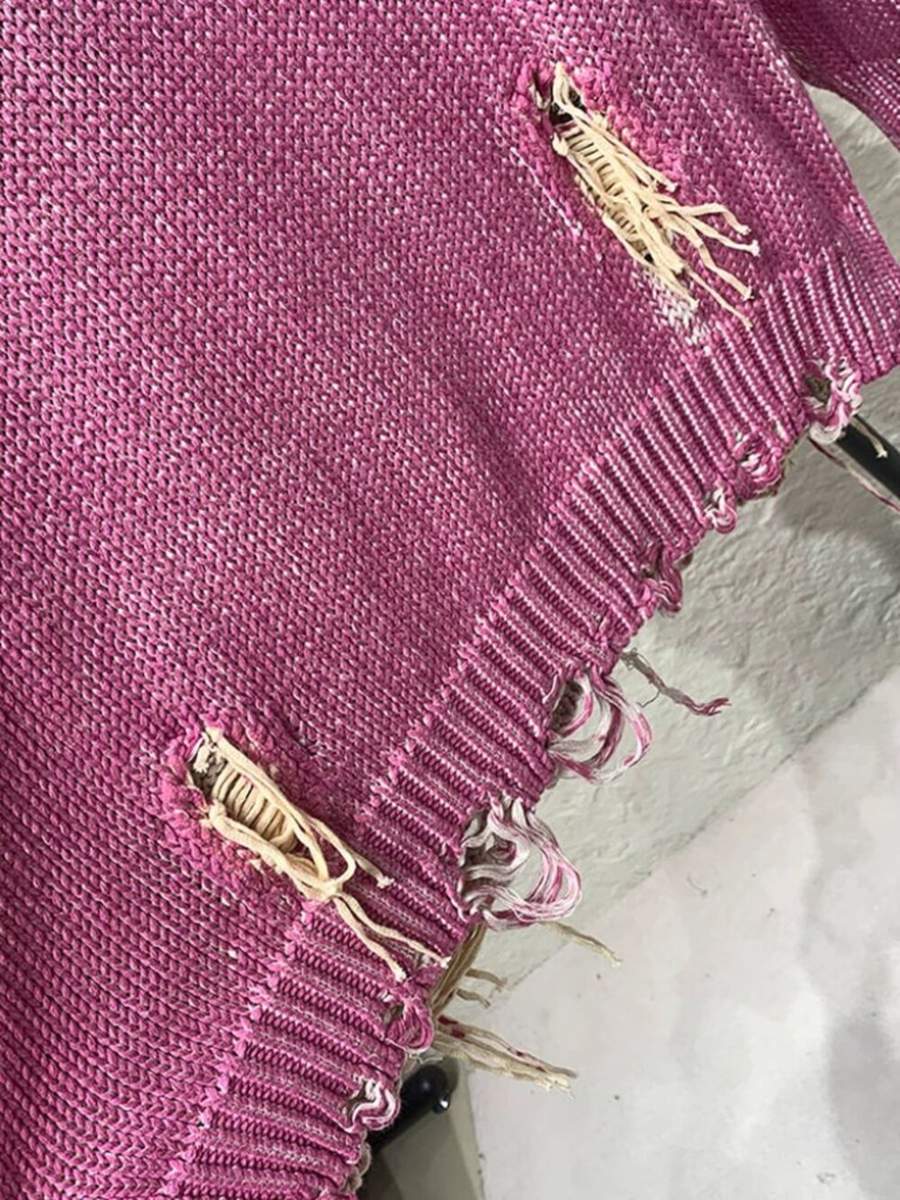 R13 NWOT Pink Jumbo Distressed Cardigan XS - Picture 12 of 16